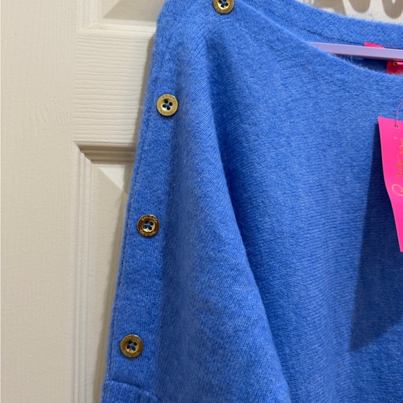 NWT Lilly Pulitzer Arna Sweater Heathered Abaco Blue– Beautiful Size Large - Picture 3 of 14